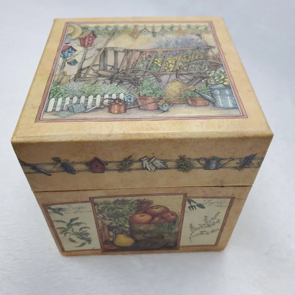 Small Decorative Storage Box Garden Seasonal Herbs Bob's Boxes Gift Box